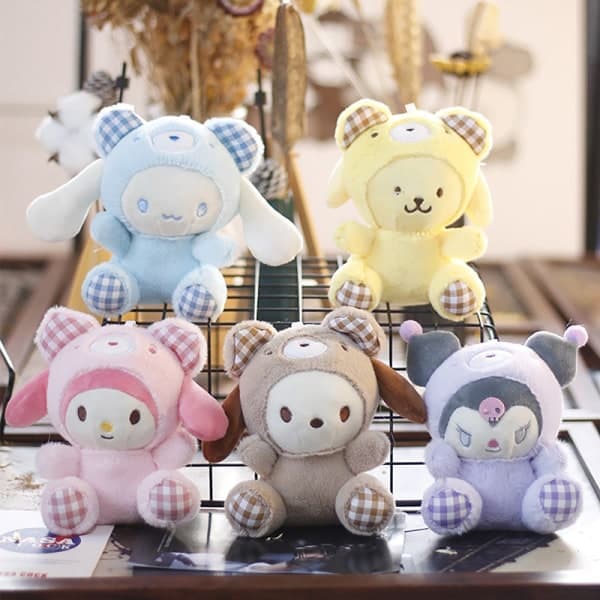 Pehmoavaimenperä Sanrio Melody Kuromi Jade Gui Dog Backp -nukke