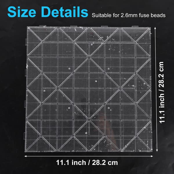 NQEUEPN 2,6 mm sikringsperleplade, stor klar plastperleplade