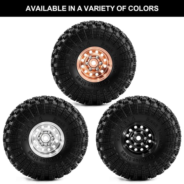 1,0\" Beadlock aluminiumfälgar och 63 mm mjuka gummidäck Bronze
