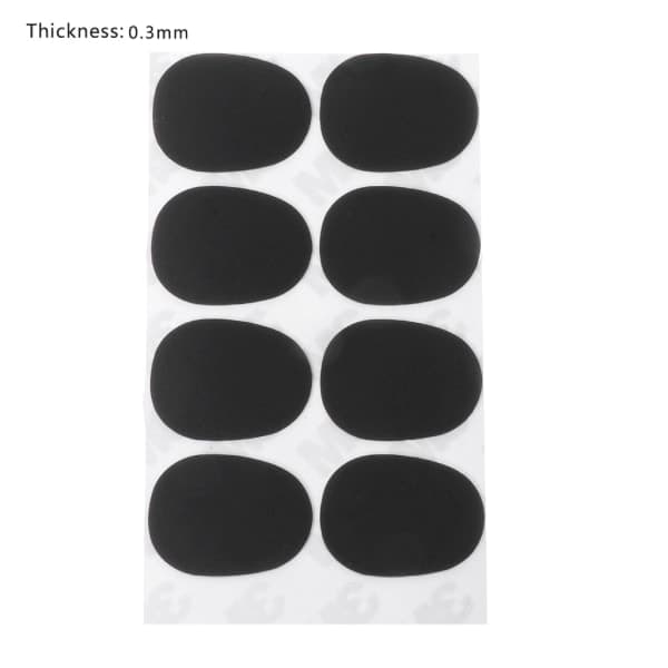 stk./ Sett Diskant/Alt/Tenorsaksofon Klarinett Munnstykke Patch Pads 0,3 mm Svart 0,3 mm