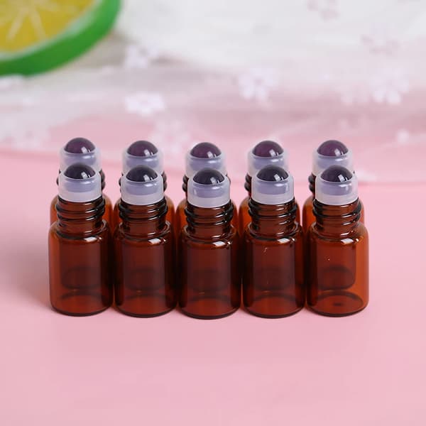 10 st Tomma 2 ml Glas Roll-On Flaska Roll-on Flaskor för Eteriska Oljor Parfym Aromaterapi