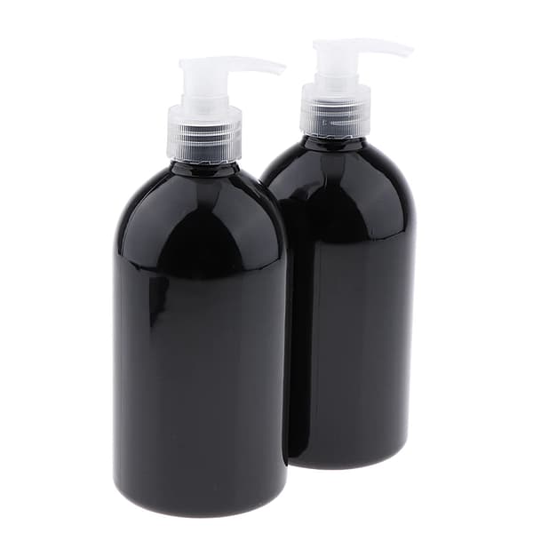 2 stycken 500ml plastflaskor för lotion med pump, tomma behållare för