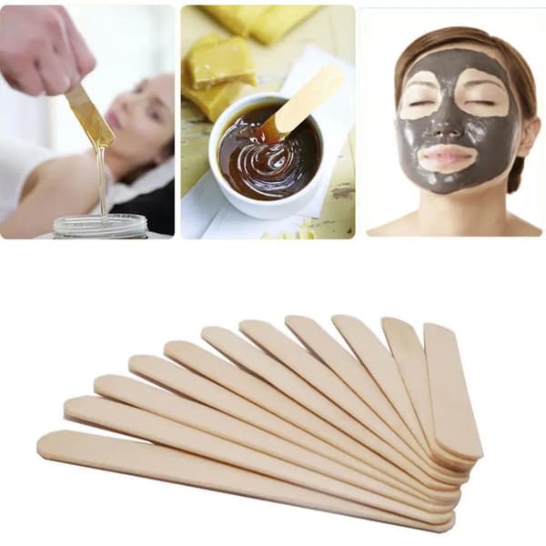 Vaxningsspatlar i trä, vaxapplikatorspatlar, engångs (100-pack)