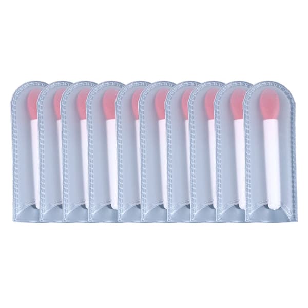 Silikone Læbebørste Sæt Mini Bløde Bærbare Makeup Børster Læbestift Læbepomade Applikator Børster Læbepleje Skønhed Makeup Værktøjer 10 stk