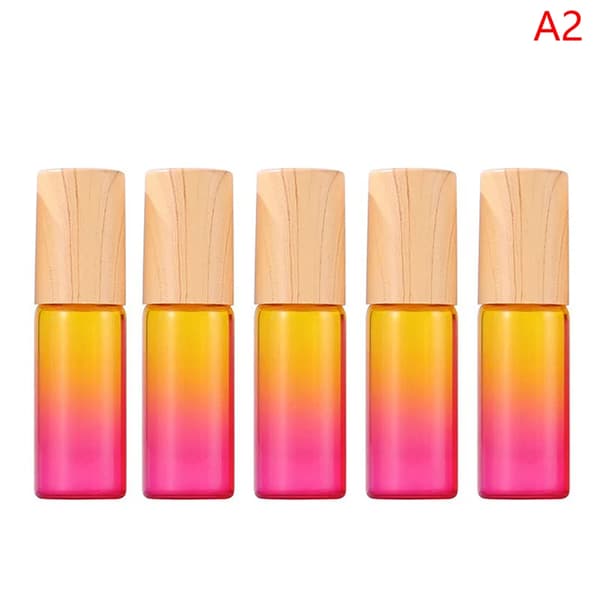 5 st Tjocka Glas Roll-on Flaskor 5ml Gradient Tom Flaska Roller Ball Oljeflaska Reseset