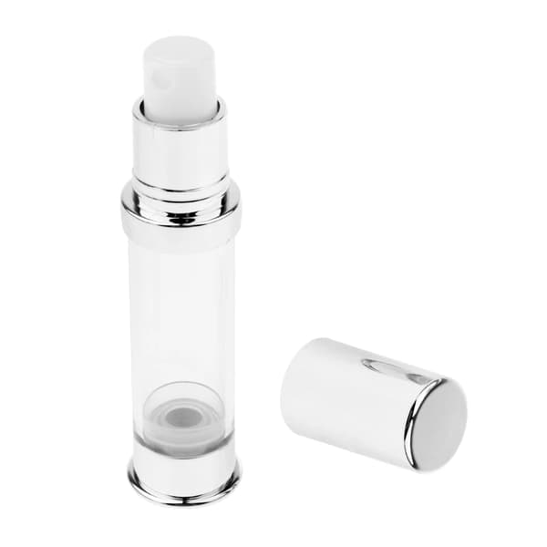 Sterila lufttomma pumpflaskor, påfyllningsbara behållare för kosmetisk balm och serum