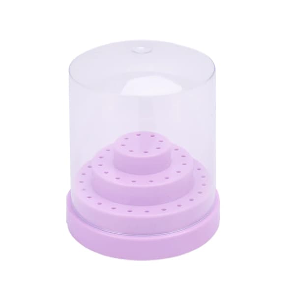 Akryl Værktøjsdæksel 48 Huller Neglebor Tom Opbevaringsholder Boks Stand Display Container Manicure Tilbehør