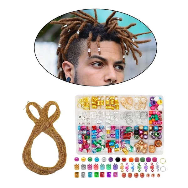 238 st Dreadlocks Pärlringar för Flätor Tillbehör Hårflätning Metall Manschett Dreadlock Clips Hårprydnader