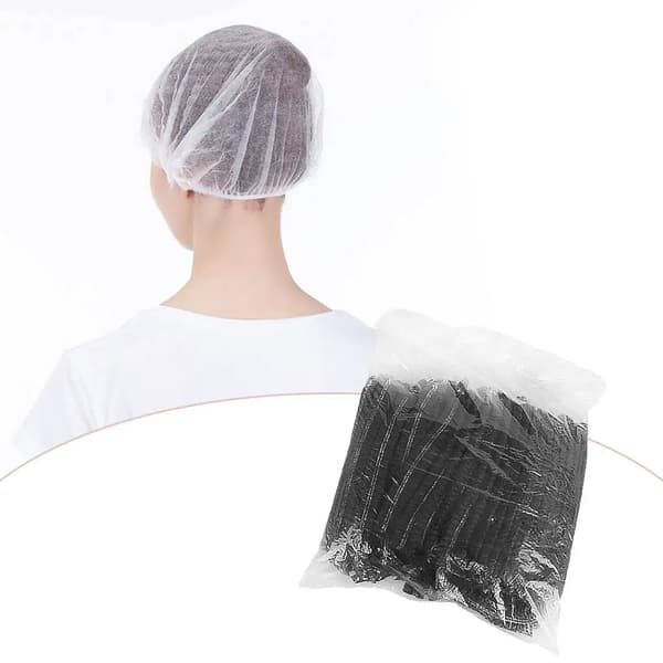 100 stk. Engangs non-woven anti-støv brusehætter, fleksibelt design