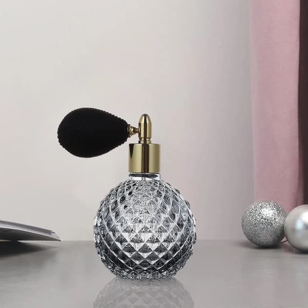 Parfymflaska i vintagestil, tomma parfymflaskor, pumpglasflaska 100 ml, tom kristallparfymflaska