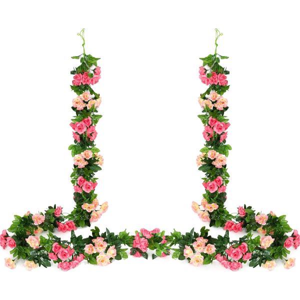 2 STK Blomkrans Fake Rose Garland, konstgjord blomma