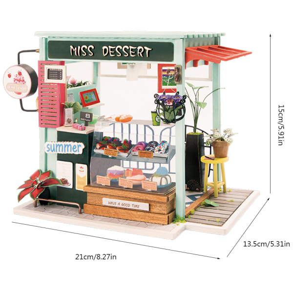 DIY Doll House Söt Dollhouse Miniatyr DIY Dessert House Kit