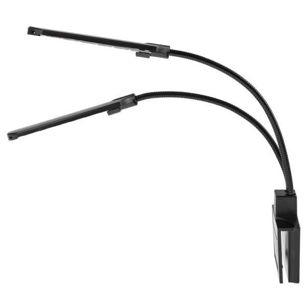 Dubbel LED-lampa Justerbar Dual Arm Light för Aquarium Fish Tank Belysning EU-kontakt