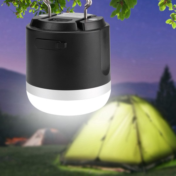 USB laddning LED-ljus Vattentät tältlampa med magnet & krok för campingnöd utomhus