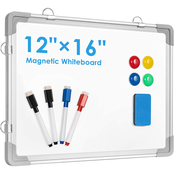 Liten Dry Erase White Board, 12" X 16" magnetisk hängande