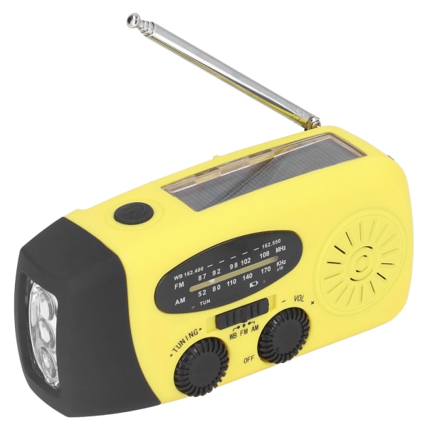 Handvev Solar Radio Multifunktionell nödradio LED