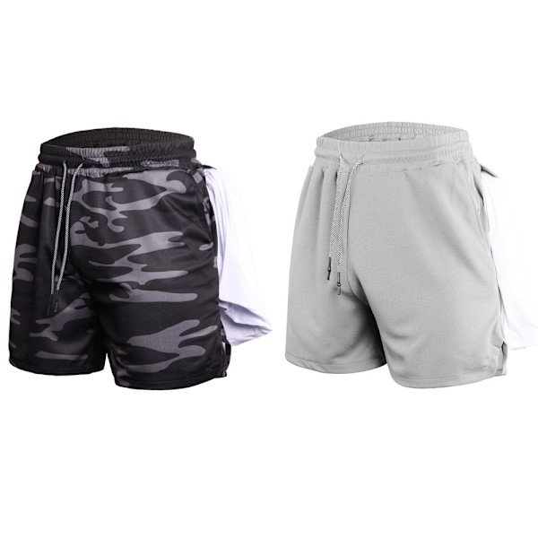 2st badbyxor för män Quick Dry strandshorts med fickor,