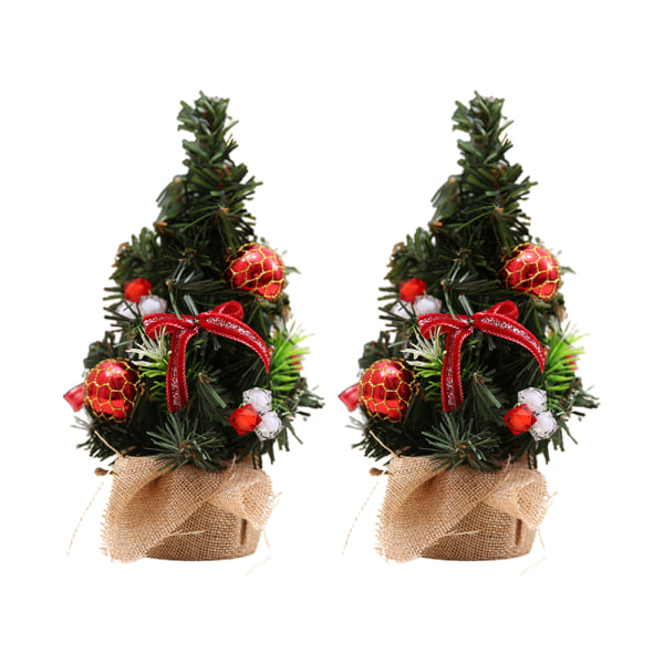 2pcs Mini Christmas tree, Christmas tabletop decorations