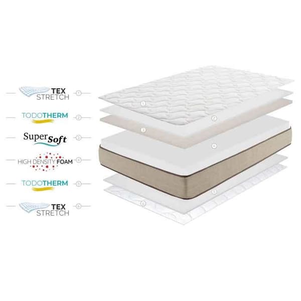 Moonia | Skummadrass | Bamboo Fresh 21cm | 180x200cm | Medium Fasthet