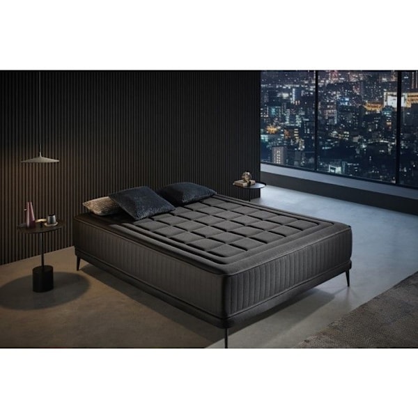 Madras 160x190 cm, Magnum Black, Memory Foam + Viscosoft Foam + BioTherm: 5 cm - Moonia sort