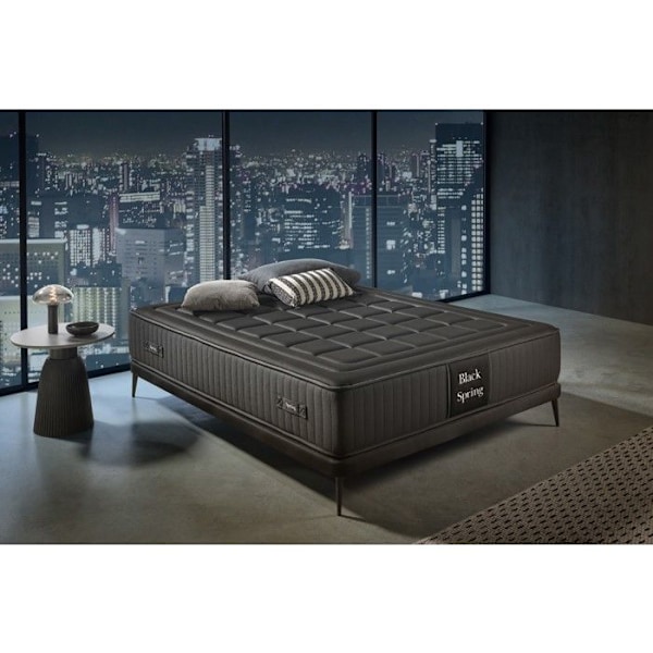 Patja 140x200 cm, Black Spring Royal, Viskoelastinen + Viscosoft-vaahto: 5 cm + 220 eristettyä jousia m2 kohti - Moonia sort