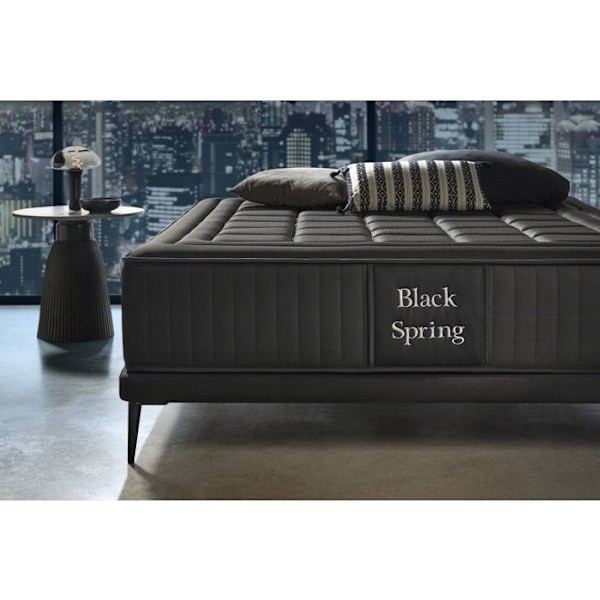 Patja 140x200 cm, Black Spring Royal, Viskoelastinen + Viscosoft-vaahto: 5 cm + 220 eristettyä jousia m2 kohti - Moonia sort