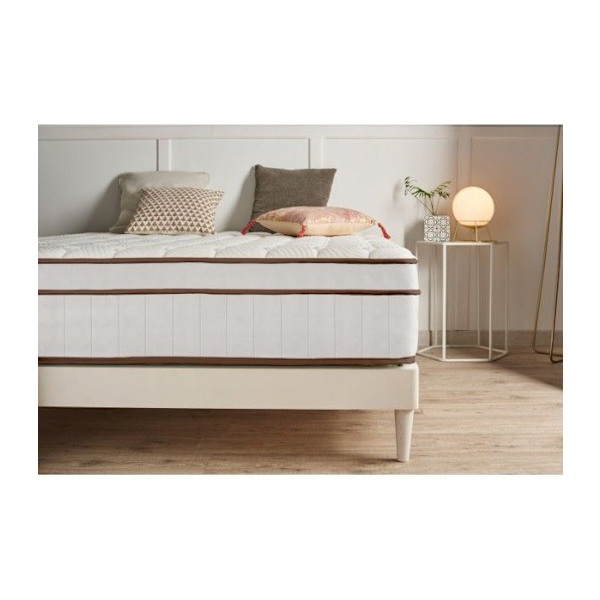 "Hybrid Memory Foam Madras med Pocketfjedre Hvid 25 cm tyk - 140x200 cm - Moonia"