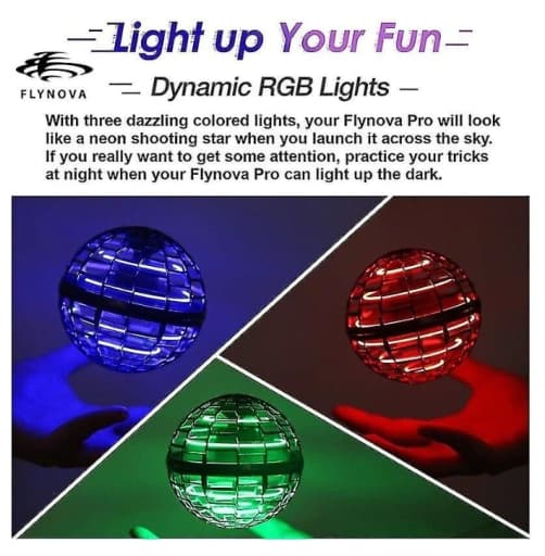 3-pak Pro Hover Ball Flyvende Bold LED Spinner Bold Flyvende Orb Legetøj Blå Blue Blue