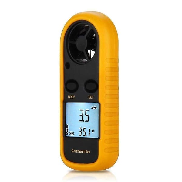Anemometer, Digital LCD Vindhastighetsmåler Luftstrømningshastighet