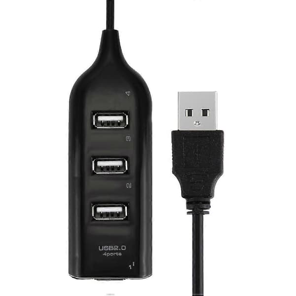4 porte USB 2.0 HUB, kabellængde: 30 cm