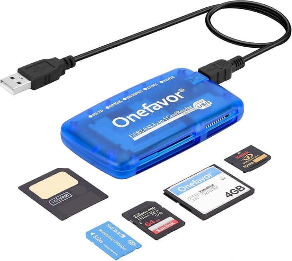 SmartMedia-korttien lukija/kirjoitin, All-in-1 USB Universal Multi Card -sovitin Slim Hub A