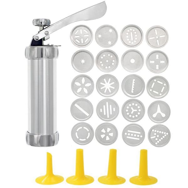 Kagedispenser i rustfrit stål med 20 kageplader og 4 dyser
