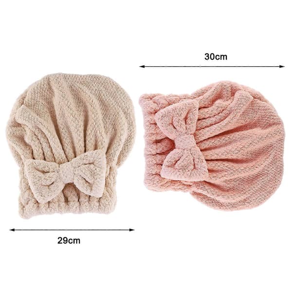2 st Mikrofiber Hårtorkhanddukar, Hårtorkhätta för Vått Hår