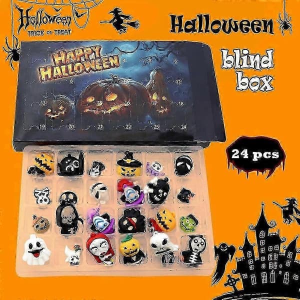 2025 Julkalender Överraskningslåda 24 st Julklapp Halloween A upgraded version