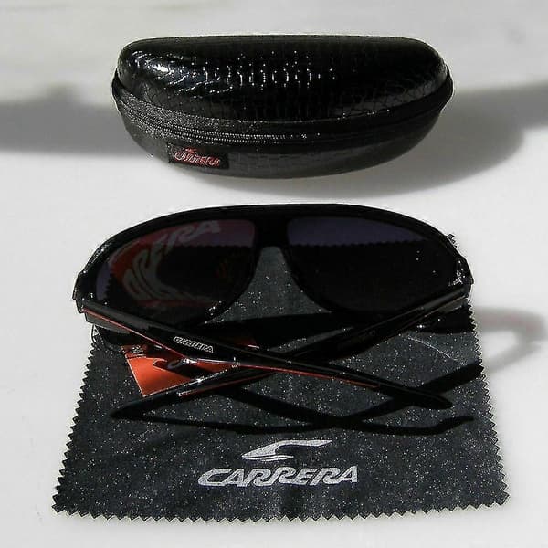 Herre Solbriller Mode Carrera Ruthenium Pilot Gradient Linse Briller+Æske White Black