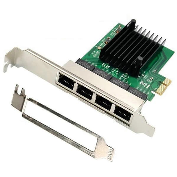 RJ-45 4-Port Ethernet Server Adapter Gigabit Netværkskort PCI-E X1 Interface
