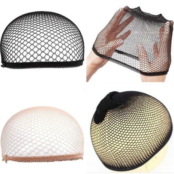 Elastisk Cool Mesh Vevd Parykkhette Stoff Hårnett Snood Cosplay Modell Black