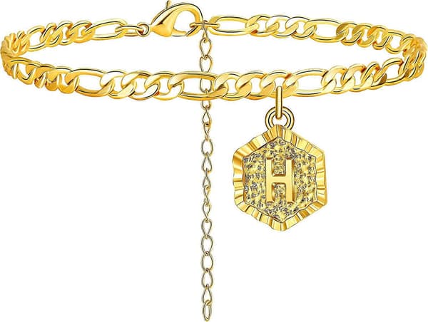 Initial Anklets för Kvinnor Silver Anklet Guld Bokstav Anklet med Initialer Guld Anklets för Kvinnor Initial Anklet Silver Anklets för Kvinnor Initial
