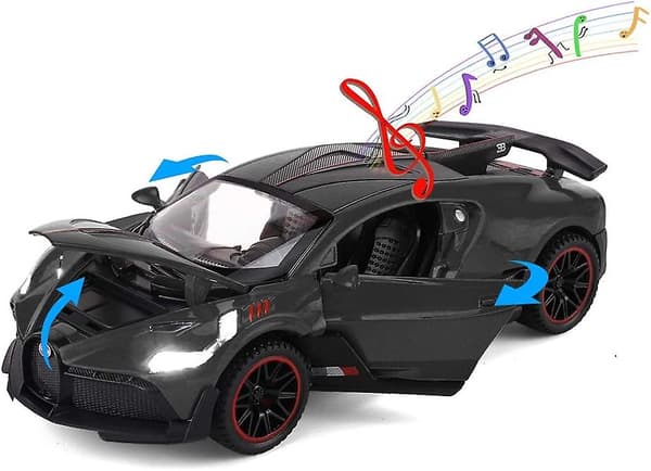 Legetøjsbil Bugatti Divo Legeringsmodelbil, 1:32 Støbt Bil Gaver Til 3 Til 7 År Gamle