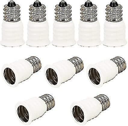 10 stk. E12 Adapter E12 Til E14 Lampebase Adapter Konverter, E12 Til E14 Lampebase Adapter For Glødelamper