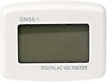220V Blått Bakgrunnslys Digital LCD Voltmeter Panel Spenningstester EU Plugg DM55-1 AC 80-300V