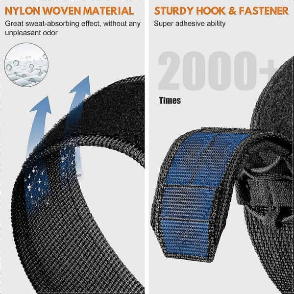 Garmin Fenix 8 51mm/7X/6X/5X Quick-Release Nylon Magic Tape Urrem til 26mm Håndled Style E