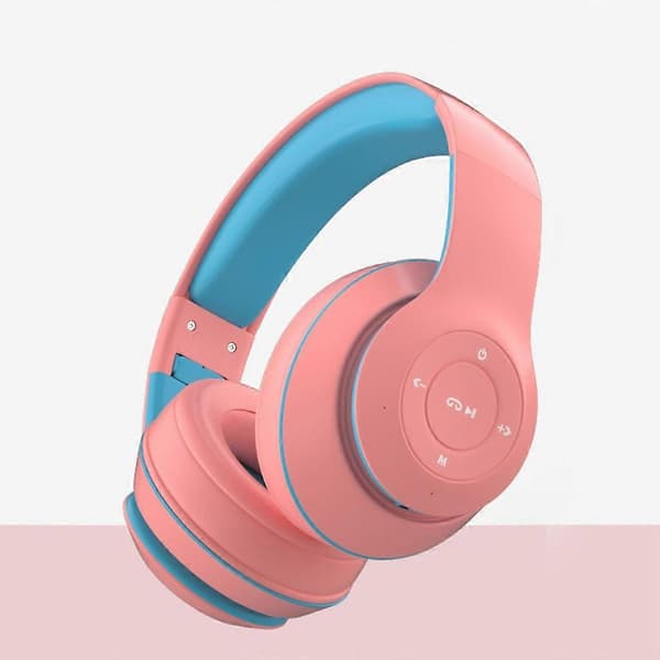 Hörlurar Trådlösa Bluetooth-kompatibla Hörlurar Stereo Vikbara Over-ear Blue