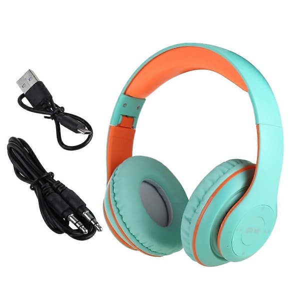 Trådløse hovedtelefoner Bluetooth-kompatible øretelefoner Stereo Foldbare Over-ear Blue