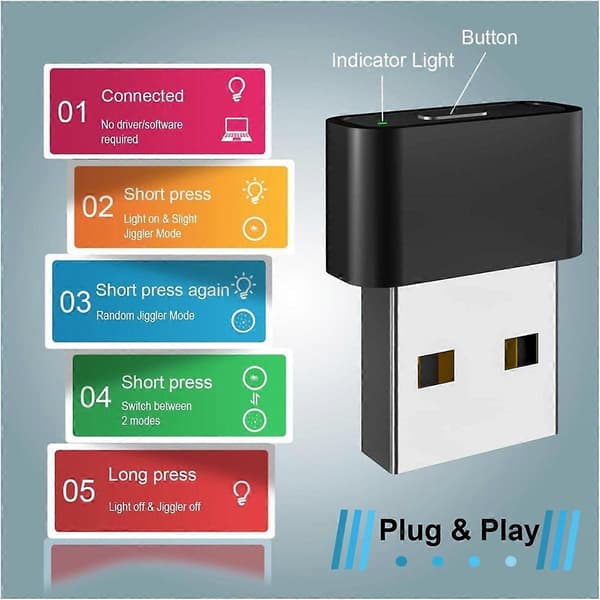 USB Muse Jiggler Uopdagelig Musebevæger