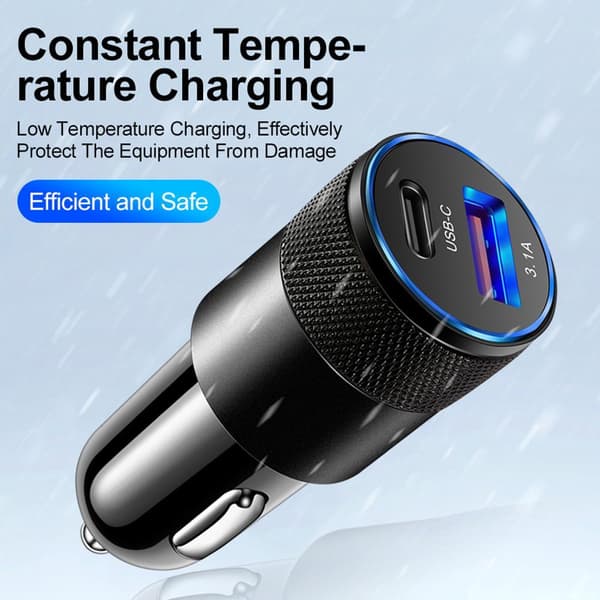 USB Snabbladdare Bil Typ C PD Snabbladdning Telefonadapter UK För iPhone