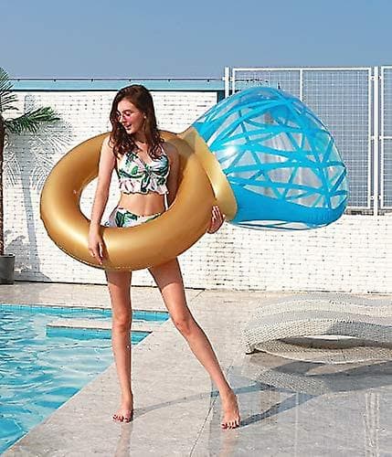 Oppustelig diamantring pool float til voksne og børn