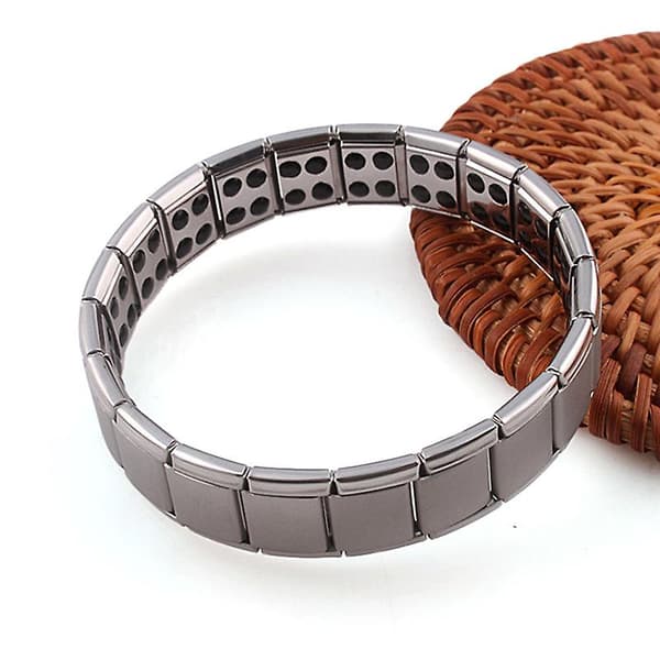 Titanium Stål Elastisk Strækarmbånd Til Mænd Kvinder Energi Sundhedsarmring 19.5cm