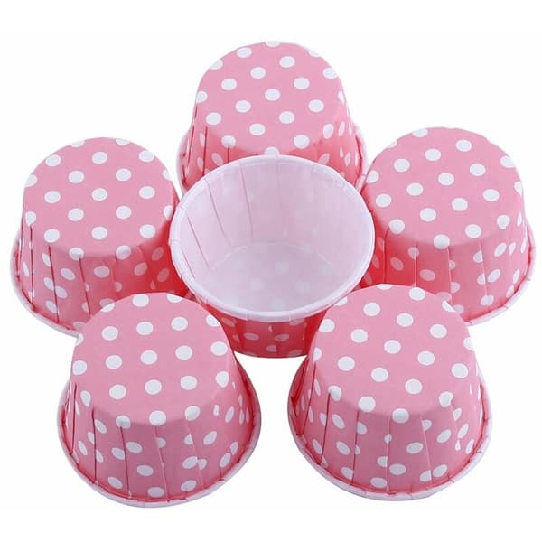 100 stk. papir kake cupcake liner etui wrapper muffins bakeformer til fest bryllup rosa