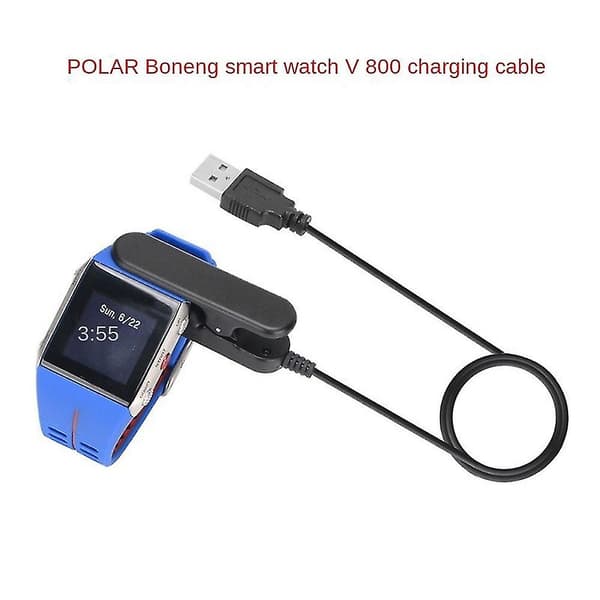 USB-klipslader for Polar V800 Smartklokke Strømadapter Ladekabel Dock